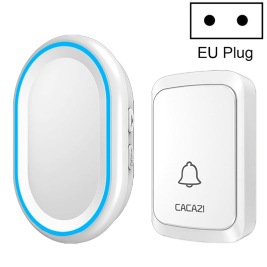 CACAZI A80 1 For 1 Wireless Music Doorbell without Battery, Plug:EU Plug(White) - Wireless Doorbell by CACAZI | Online Shopping South Africa | PMC Jewellery