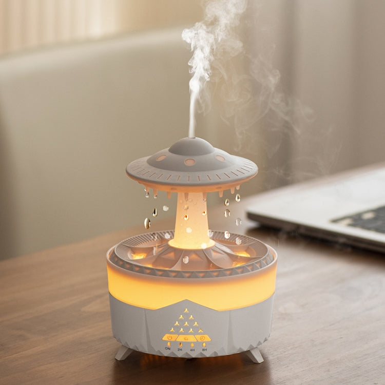 UFO Water Drop Aromatherapy Humidifier Desktop Remote Control Diffuser, Plug: UK Plug(White) - free shipping - PMC TechLife - Order now!