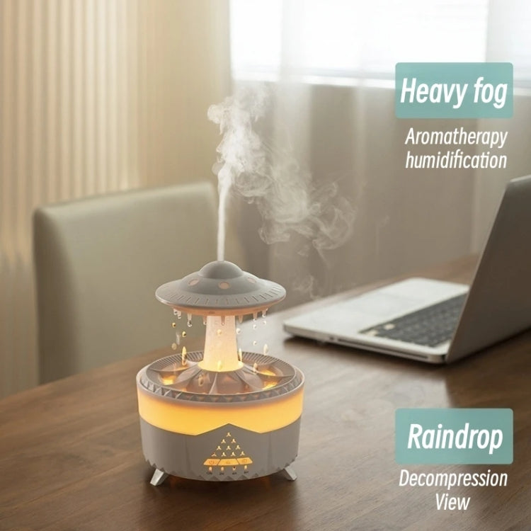 UFO Water Drop Aromatherapy Humidifier Desktop Remote Control Diffuser, Plug: UK Plug(Black) - free shipping - PMC TechLife - Order now!