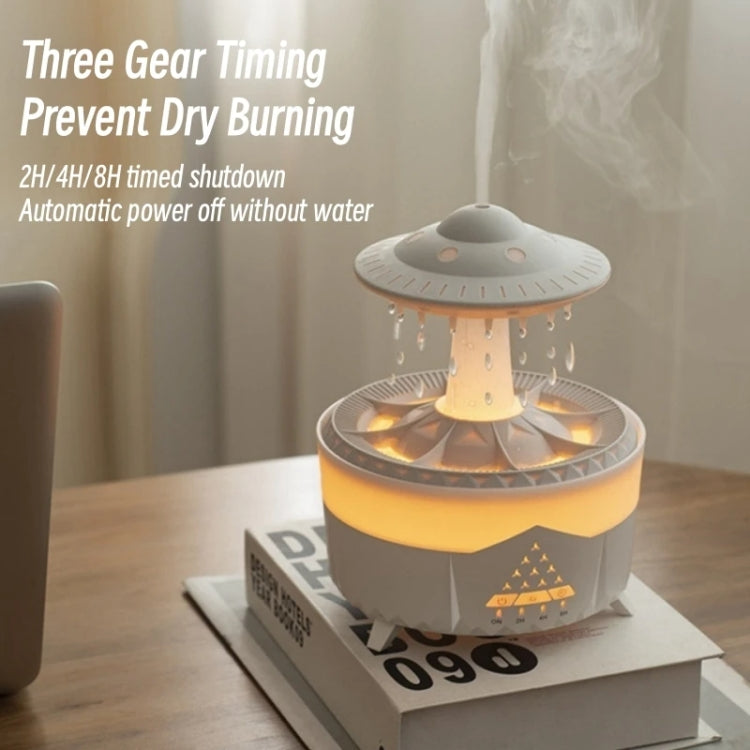 UFO Water Drop Aromatherapy Humidifier Desktop Remote Control Diffuser, Plug: AU Plug(Wood Grain) - free shipping - PMC TechLife - Order now!