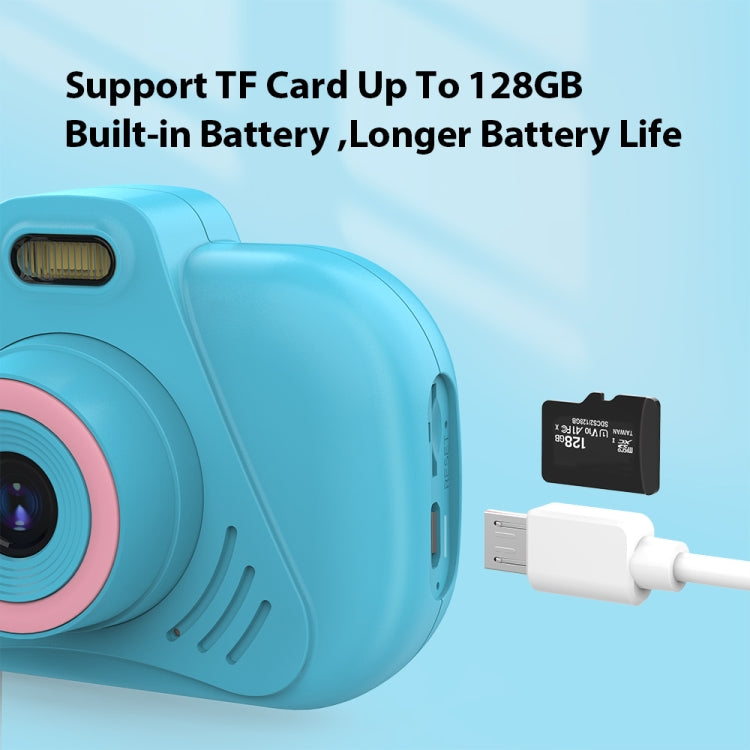 DC502 2.4-Inch 16X Zoom 2.7K Video Recording Children Digital Camera, Color: Blue No Card(UK Plug) - Children Cameras by PMC Jewellery | Online Shopping South Africa | PMC Jewellery | Buy Now Pay Later Mobicred