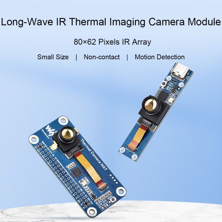 Waveshare Long-Wave IR Thermal Imaging Camera Module, 80×62 Pixels, 45°FOV(40PIN GPIO Header) - Module by Waveshare | Online Shopping South Africa | PMC Jewellery