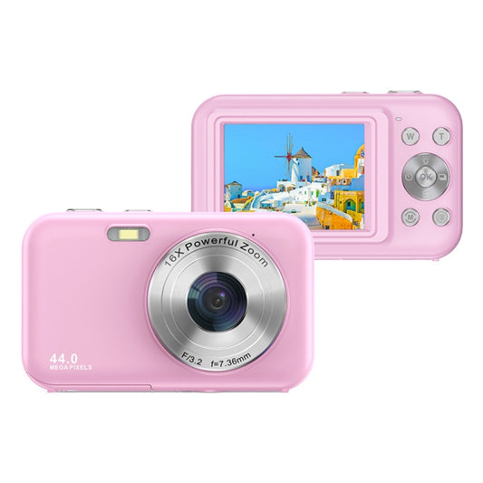 DC406L 2.4-Inch 1080P Mini HD 16X Zoom Digital Camera Home Children Camera UK Plug(Pink) - Children Cameras by PMC Jewellery | Online Shopping South Africa | PMC Jewellery | Buy Now Pay Later Mobicred