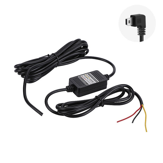 H516 Recording Step-down Line Shrinkage Video Car Charger Line Parking Monitoring Three-Core Power Cord, Model: Without Fuse(Mini Left Elbow) - Cables & Connectors by PMC Jewellery | Online Shopping South Africa | PMC Jewellery | Buy Now Pay Later Mobicred