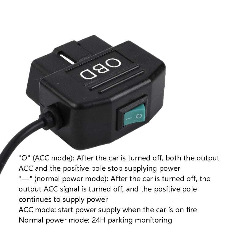 H507 Driving Recorder OBD Step-down Line Car ACC Three-Core Power Cord 12/24V To 5V 3A Low Pressure Protection Line, Specification: Micro Right Elbow - Cables & Connectors by PMC Jewellery | Online Shopping South Africa | PMC Jewellery | Buy Now Pay Later Mobicred