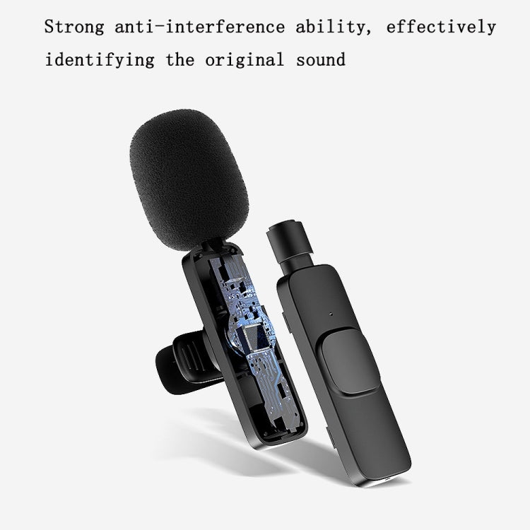 Lavalier Wireless Microphone Mobile Phone Live Video Shooting Small Microphone, Specification: 8 Pin Direct 1 To 2 - Microphone by PMC Jewellery | Online Shopping South Africa | PMC Jewellery | Buy Now Pay Later Mobicred