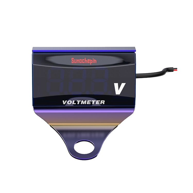 SUMOCHEPIN SMCP101 8-150V Motorcycle Modified Voltmeter LED Digital Display Electric Pressure Meter, Colour: Colorful Bracket+Red Voltmeter - Electrical Instruments by PMc TechLife | Online Shopping South Africa | PMc TechLife | Buy Now Pay Later Mobicred