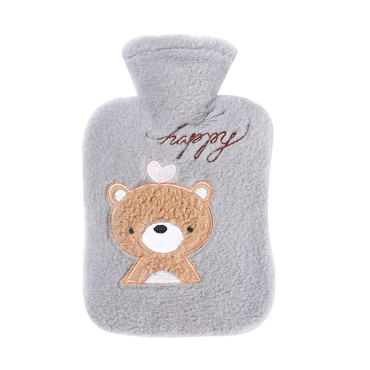 Hot Compress Stomach Hot Water Bottle Flannel Cover Cartoon Hand Warmer(Light Grey) - Hot Water Bags by PMC Jewellery | Online Shopping South Africa | PMC Jewellery | Buy Now Pay Later Mobicred