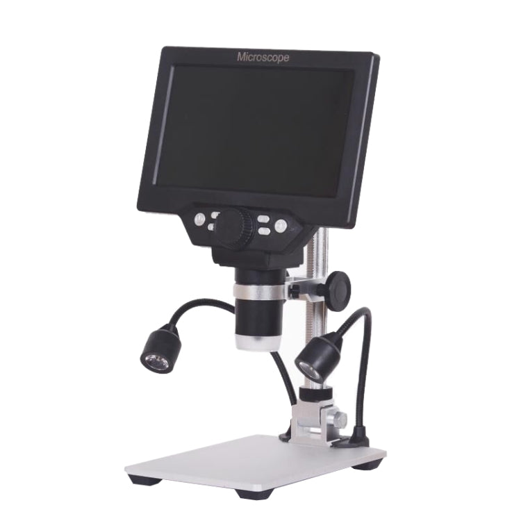 G1200D 7 Inch LCD Screen 1200X Portable Electronic Digital Desktop Stand Microscope(UK Plug With Battery) - Digital Microscope by PMC Jewellery | Online Shopping South Africa | PMC Jewellery | Buy Now Pay Later Mobicred