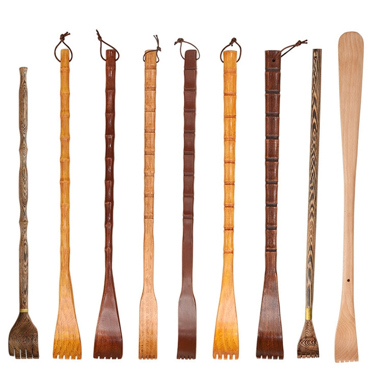 BQR01 Back Scratcher Long Handle Wooden Massage Scratcher, Style: Round Red - free shipping - PMC TechLife - Order now!