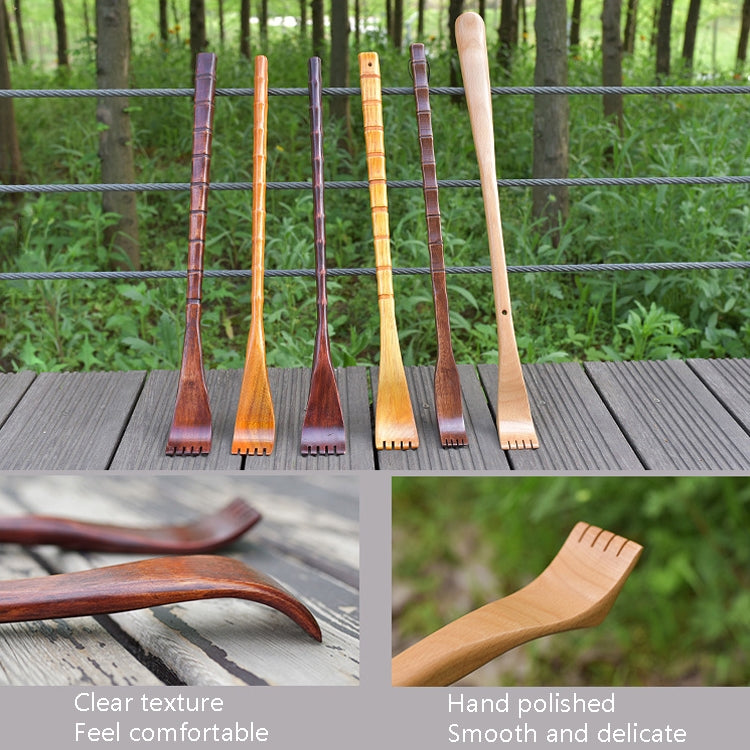 BQR01 Back Scratcher Long Handle Wooden Massage Scratcher, Style: Square Red - free shipping - PMC TechLife - Order now!