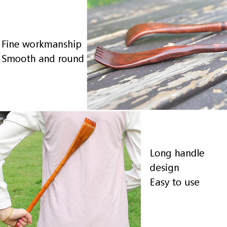 BQR01 Back Scratcher Long Handle Wooden Massage Scratcher, Style: Square Red - free shipping - PMC TechLife - Order now!