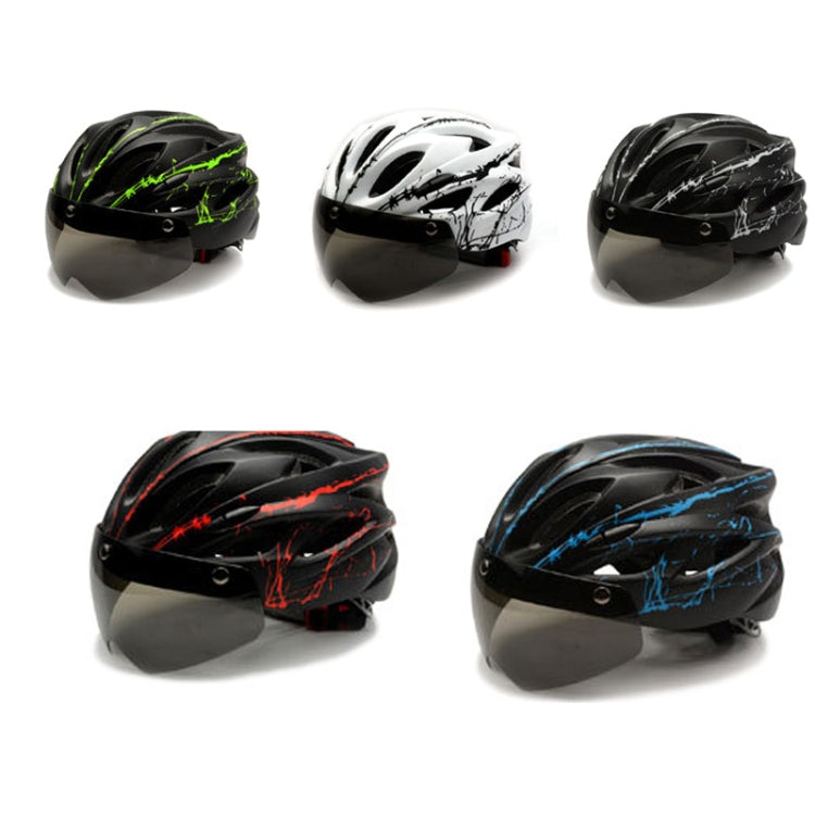 RZ285 Bicycle Outdoor Riding Helmet With Goggles(White Black) - Protective Helmet & Masks by PMC TechLife | Online Shopping South Africa | PMC TechLife | Buy Now Pay Later Mobicred