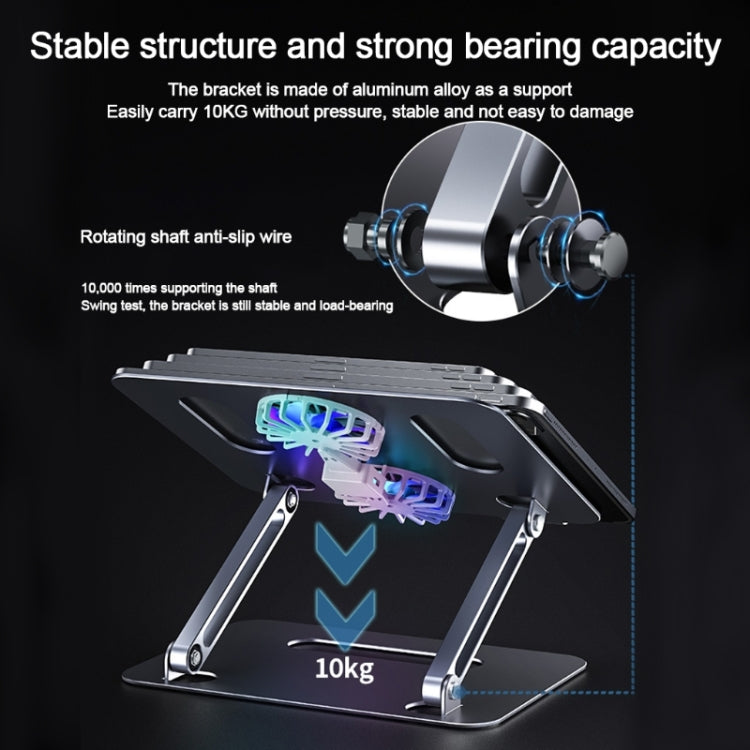 BONERUY P43F Aluminum Alloy Folding Computer Stand Notebook Cooling Stand, Colour: Silver - free shipping - PMC Jewellery - Order now!