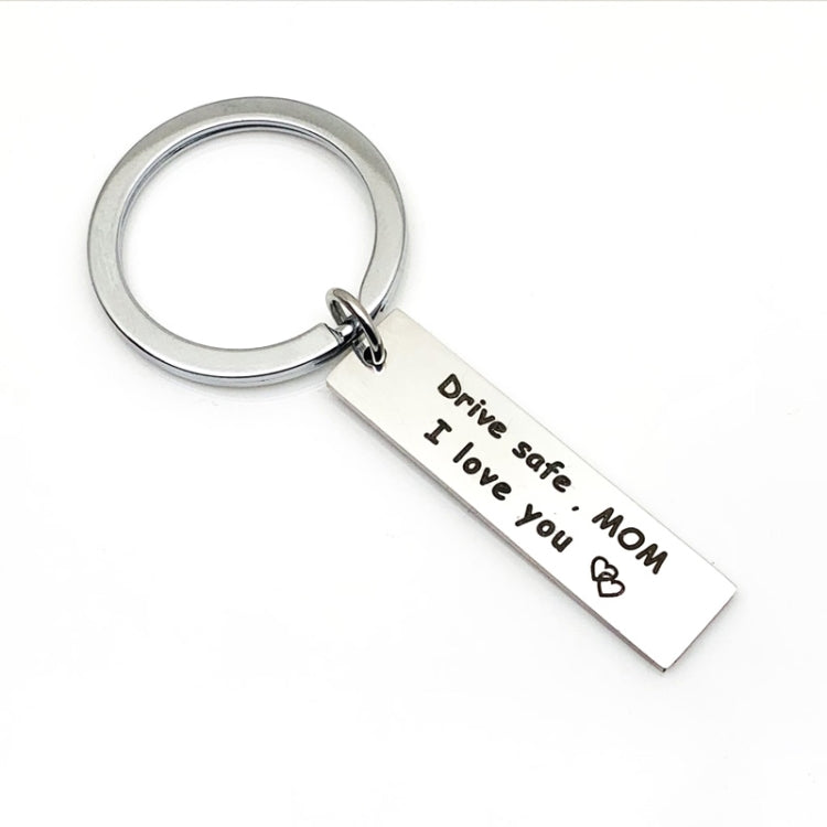 10 PCS C1010 Drive Safe Stainless Steel Tag Keychain 10x40mm(Mom) - Key Rings by PMC TechLife | Online Shopping South Africa | PMC TechLife | Buy Now Pay Later Mobicred
