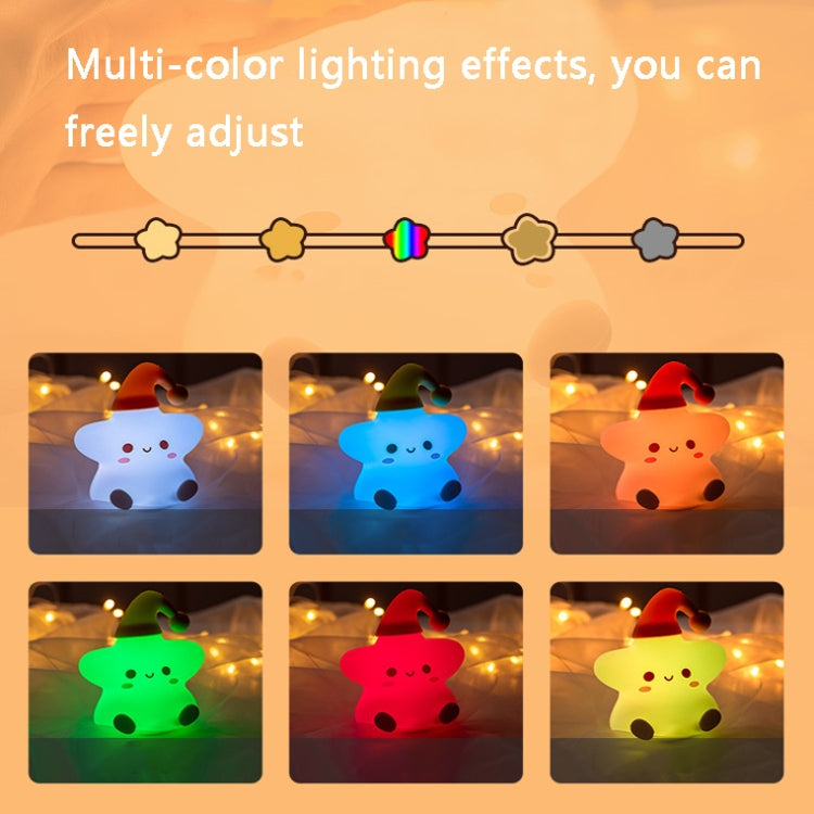 Silicone Star Colorful Bedside Night Light, Spec: Remote Control - Night Lights by PMc TechLife | Online Shopping South Africa | PMc TechLife | Buy Now Pay Later Mobicred