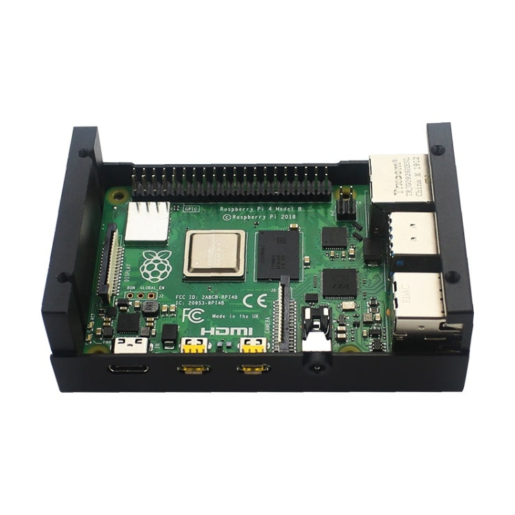 Aluminum Alloy Shell Grid Cooling Box For Raspberry Pi 3 Model B Pi 2/B + Black - Raspberry Pi Accessories by PMC TechLife | Online Shopping South Africa | PMC TechLife | Buy Now Pay Later Mobicred