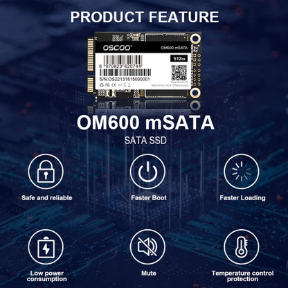 OSCOO OM600 MSATA Computer Solid State Drive, Capacity: 256GB - Solid State Drives by OSCOO | Online Shopping South Africa | PMC Jewellery | Buy Now Pay Later Mobicred