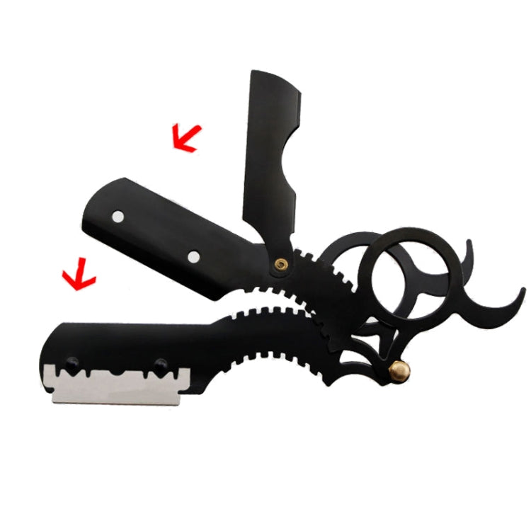 Manual Men Stainless Steel Ring Razor Without Blade(Black) - Manual Razor by PMC TechLife | Online Shopping South Africa | PMC TechLife | Buy Now Pay Later Mobicred