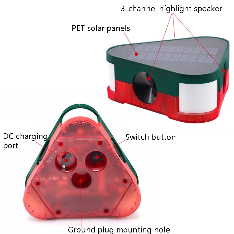 Solar Mouse Repeller High Frequency Ultrasonic Animal Drive(N911G) - Outdoor Insect Repellent by PMC Jewellery | Online Shopping South Africa | PMC Jewellery | Buy Now Pay Later Mobicred