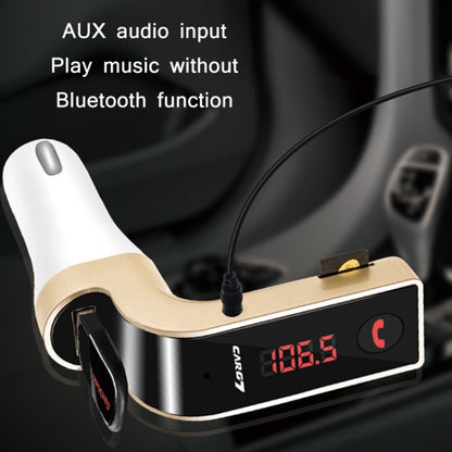G7 Car Hands-Free Bluetooth FM Player MP3(Gold) - Bluetooth Car Kits by PMC Jewellery | Online Shopping South Africa | PMC Jewellery | Buy Now Pay Later Mobicred