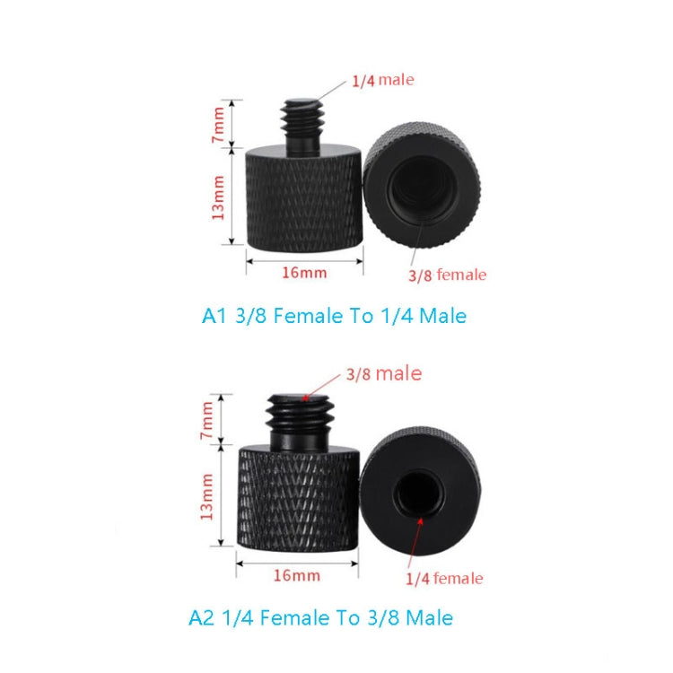 10 PCS Screw Adapter 1/4 Female to 3/8 Male Screw (Red) - free shipping - PMC TechLife - Order now!