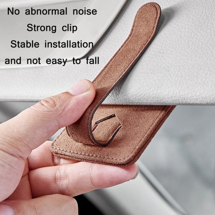 2 PCS/Set Multifunctional Glasses Clip For Car Sun Visor(Red + Brown) - Sunglasses & Glasses Clips by PMC Jewellery | Online Shopping South Africa | PMC Jewellery | Buy Now Pay Later Mobicred