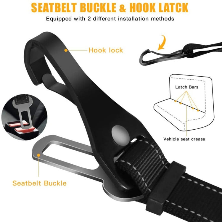 Medium Large Dog Pet Safety Rope Pet Car Seat Belt(Black) - Leashes & Chest Strap by PMC TechLife | Online Shopping South Africa | PMC TechLife