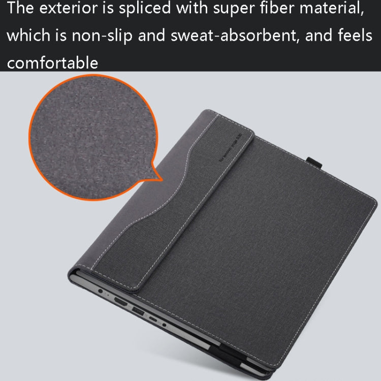 Laptop PU Leather Protective Case For Lenovo Yoga 520-14(Dark Gray) - 14.1 inch by PMC TechLife | Online Shopping South Africa | PMC TechLife