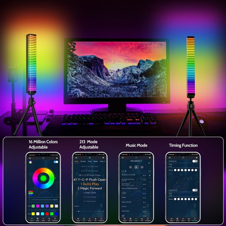 3D Pickup Atmosphere Light Desktop Music Rhythm Lamp, USB Plug - free shipping - PMC TechLife - Order now!