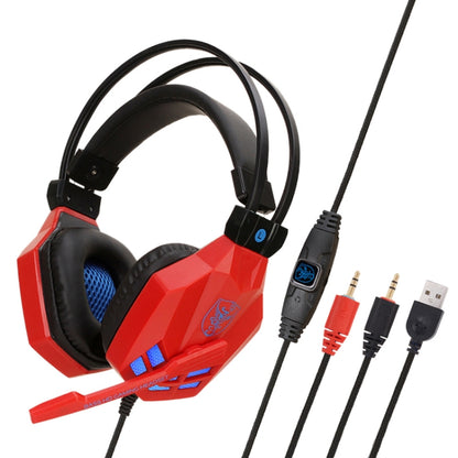 Soyto SY850MV Luminous Gaming Computer Headset For PC (Red Blue) - Multimedia Headset by Soyto | Online Shopping South Africa | PMC Jewellery | Buy Now Pay Later Mobicred