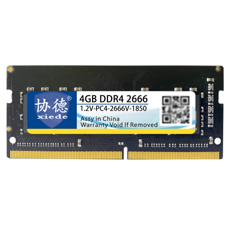 XIEDE X063 DDR4 NB 2666 Full Compatibility Notebook RAMs, Memory Capacity: 4GB - RAMs by XIEDE | Online Shopping South Africa | PMC Jewellery | Buy Now Pay Later Mobicred