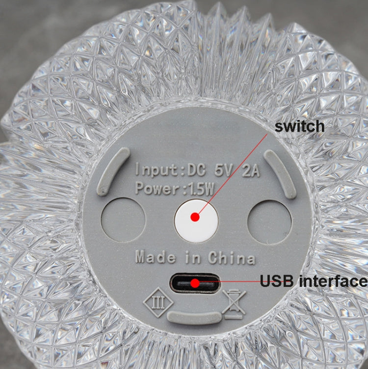 Crystal Ball Small Table Lamp USB Acrylic Night Light, Specification: MT1  110 x 110mm - free shipping - PMc TechLife - Order now!