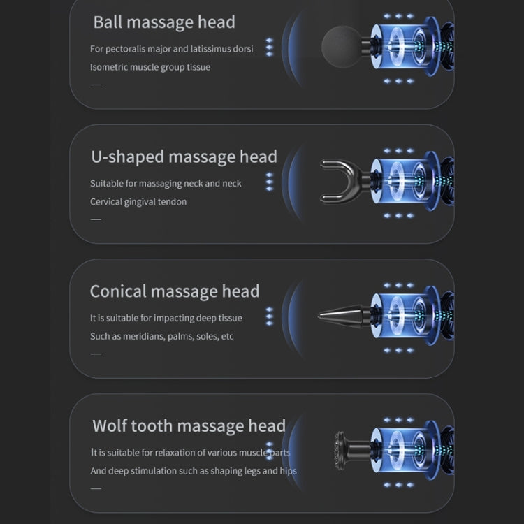 HB-008  Triangular Electric Fascia Gun Body Massage Gun, Specification: Button Style(Silver) - free shipping - PMC TechLife - Order now!