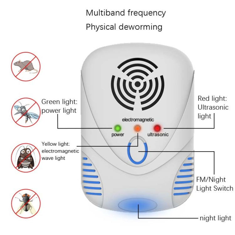 DC-9001 Household Electronic Mouse Repeller, Specification: UK Plug(White) - Repellents by PMC TechLife | Online Shopping South Africa | PMC TechLife | Buy Now Pay Later Mobicred
