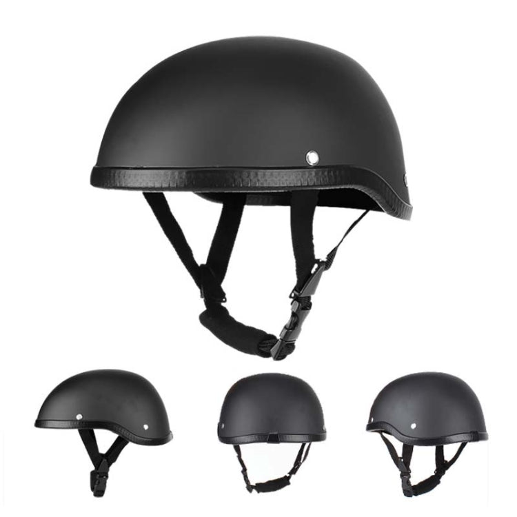 BSDDP A0315 Summer Scooter Half Helmet(Bright Black) - Protective Helmet & Masks by BSDDP | Online Shopping South Africa | PMC Jewellery | Buy Now Pay Later Mobicred