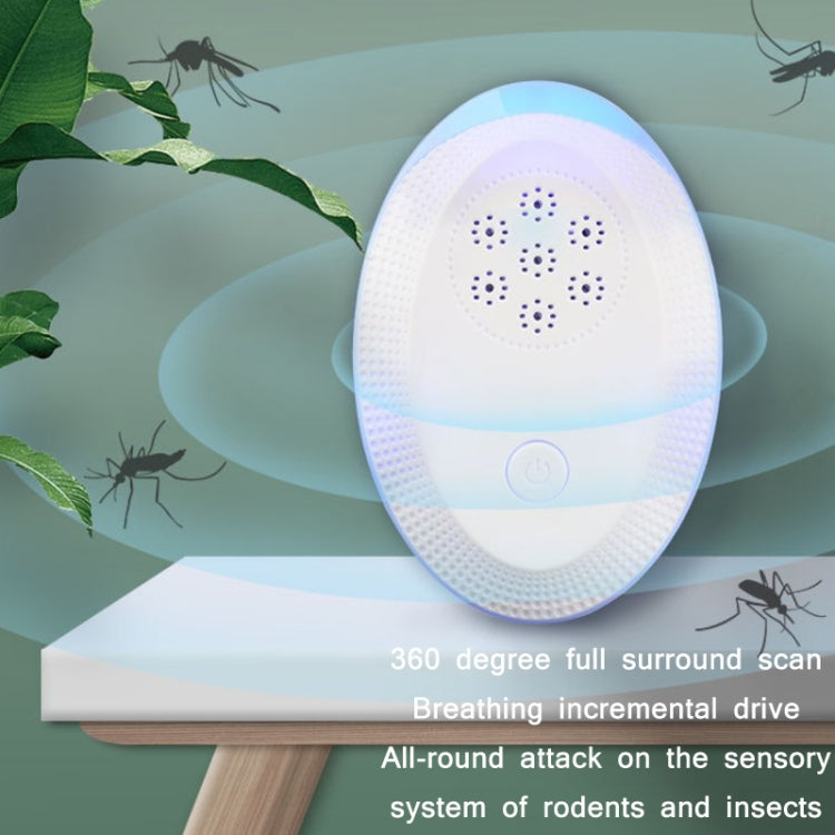 Ultrasonic Mosquito Rat Repellent Night Light, Specification: EU Plug(Pearl White) - Repellents by PMC TechLife | Online Shopping South Africa | PMC TechLife | Buy Now Pay Later Mobicred
