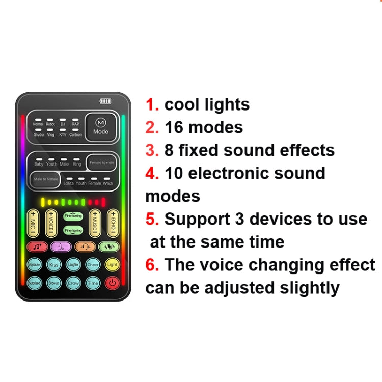 i9  Set Voice Changer Game Live Broadcast Mobile Computer Sound Card - Live Sound Effects Processors by PMC TechLife | Online Shopping South Africa | PMC TechLife | Buy Now Pay Later Mobicred