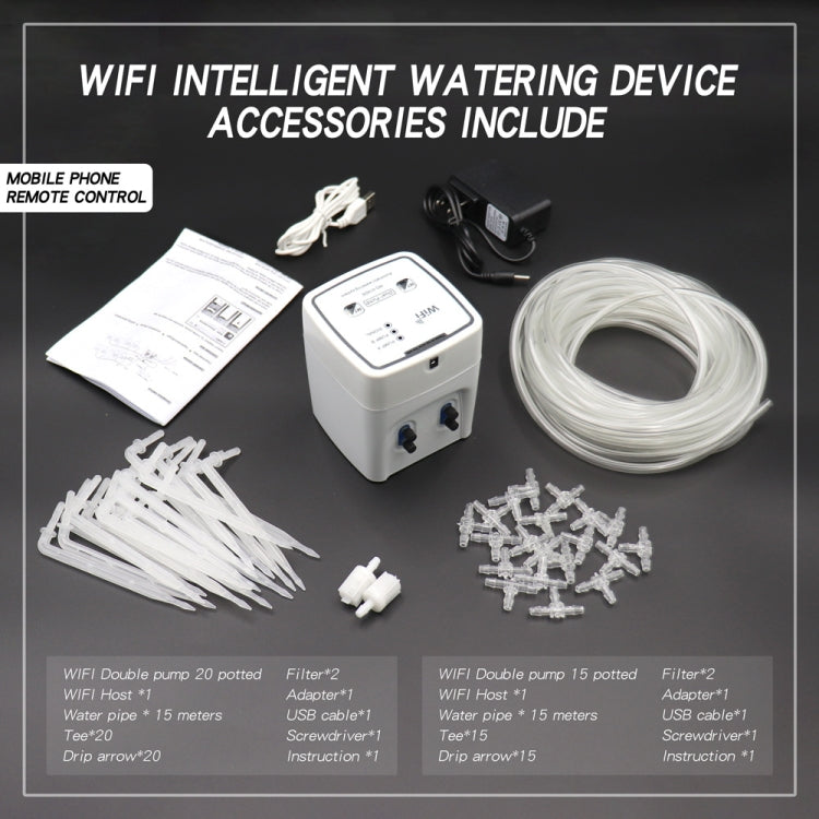WD-01ADE WIFI Gardening Drip Irrigation Controller, Specification: Double Pump 15 Pots(UK Plug) - Watering & Irrigation by PMc TechLife | Online Shopping South Africa | PMc TechLife | Buy Now Pay Later Mobicred