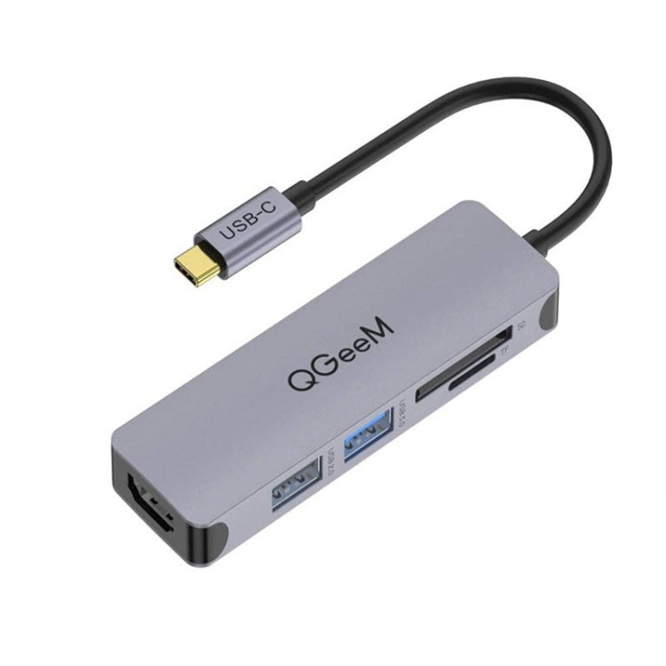 QGeeM QG-UH05-4 5 In 1 TYPE-C Extension HUB Adapter Compatible with SD/TF Reader(5-port) - free shipping - PMC Jewellery - Order now!