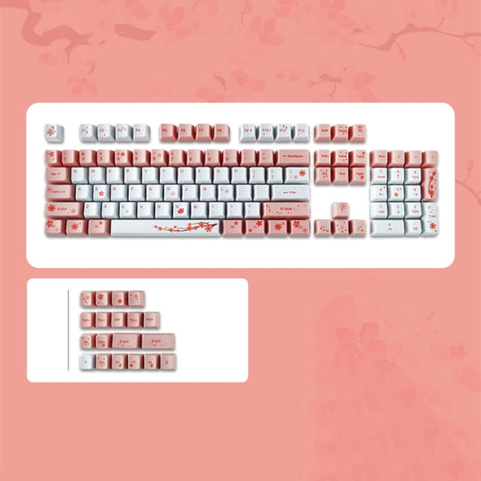 Dye Sublimation Heat Transfer Keycaps For Mechanical Keyboard(Cherry Blossom) - Silicone / Sticker by PMC Jewellery | Online Shopping South Africa | PMC Jewellery