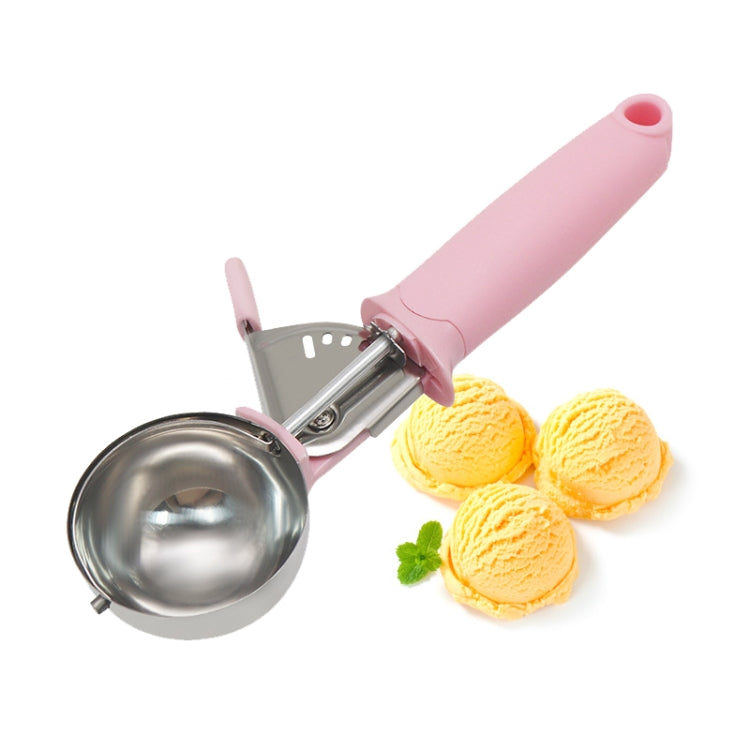 Stainless Steel Spring Ice Cream Scoop Fruit Scooper(Pink) - Cutlery Sets by PMC Jewellery | Online Shopping South Africa | PMC Jewellery | Buy Now Pay Later Mobicred