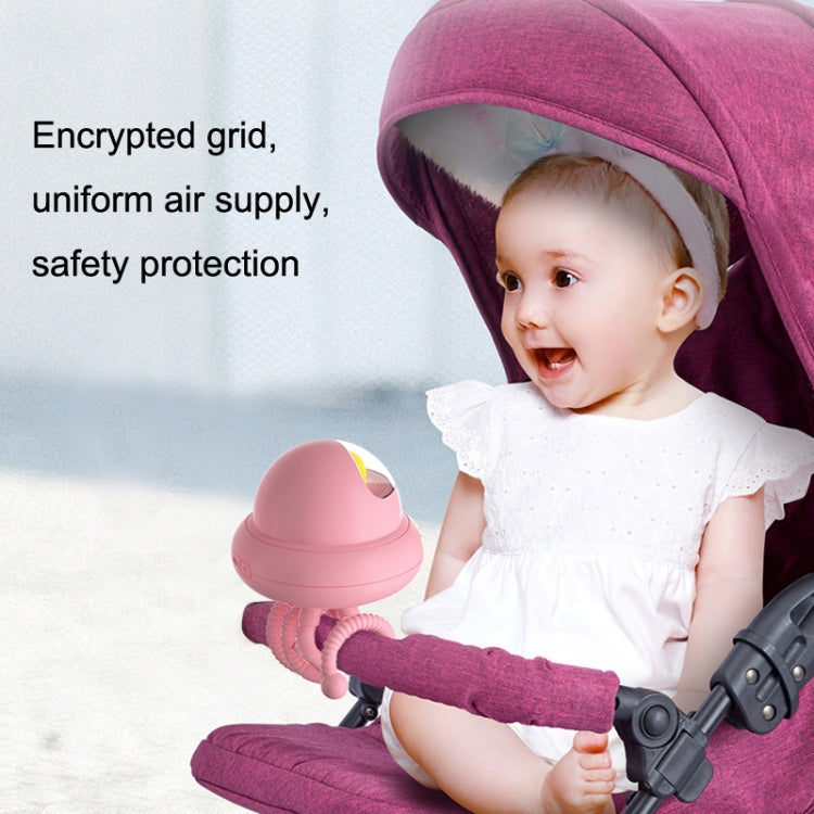 Stroller Portable Multi-Function Silent Octopus Bladeless Fan(Pink) - Electric Fans by PMC TechLife | Online Shopping South Africa | PMC TechLife | Buy Now Pay Later Mobicred