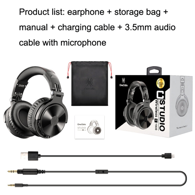 OneOdio PRO-C Bilateral Stereo Pluggable Over-Ear Wireless Bluetooth Monitor Headset(Black) - free shipping - PMC TechLife - Order now!