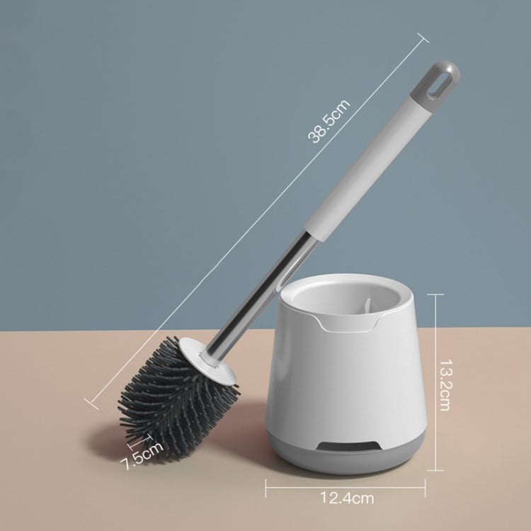 TPR Soft Glue Long-handle Toilet Brush with Base, Spec: Wall-mounted Type - Toilet Accessories by PMc TechLife | Online Shopping South Africa | PMc TechLife | Buy Now Pay Later Mobicred