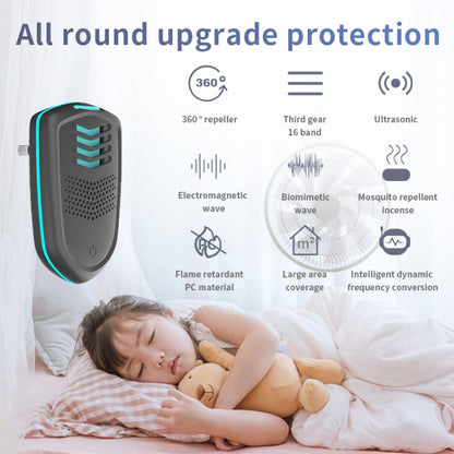 Pest Repeller Ultrasonic Mosquito Repeller Incense Heating Plug-In Mouse Repeller US Plug(Black) - Repellents by PMC Jewellery | Online Shopping South Africa | PMC Jewellery | Buy Now Pay Later Mobicred