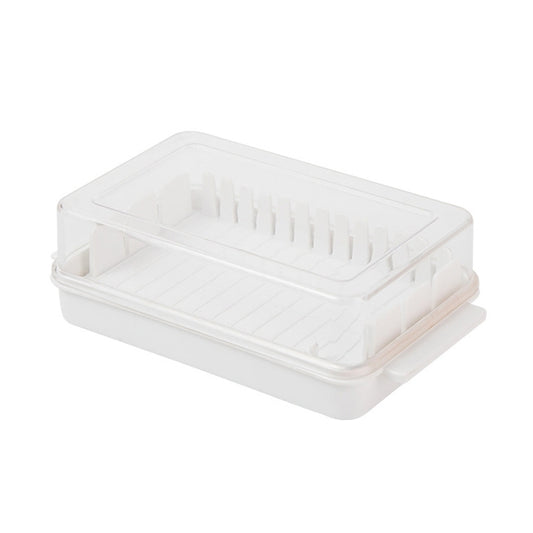 Transparent Large Capacity Butter Cut Storage Box(White) - Cutter & Peeler by PMC Jewellery | Online Shopping South Africa | PMC Jewellery | Buy Now Pay Later Mobicred