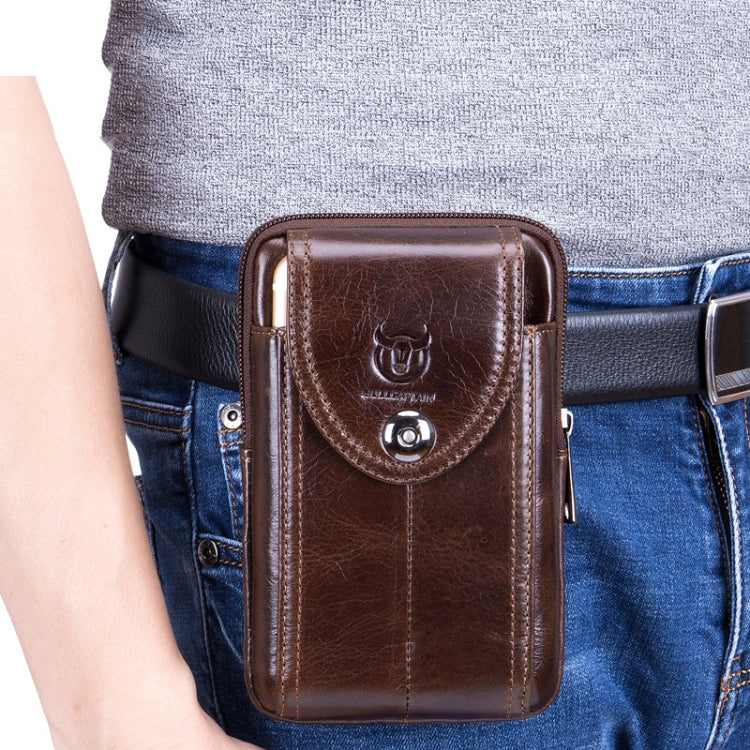 BULL CAPTAIN  Leather Multifunctional Waist Bag For Men(Brown-08) - Wallets by BULL CAPTAIN | Online Shopping South Africa | PMC TechLife | Buy Now Pay Later Mobicred