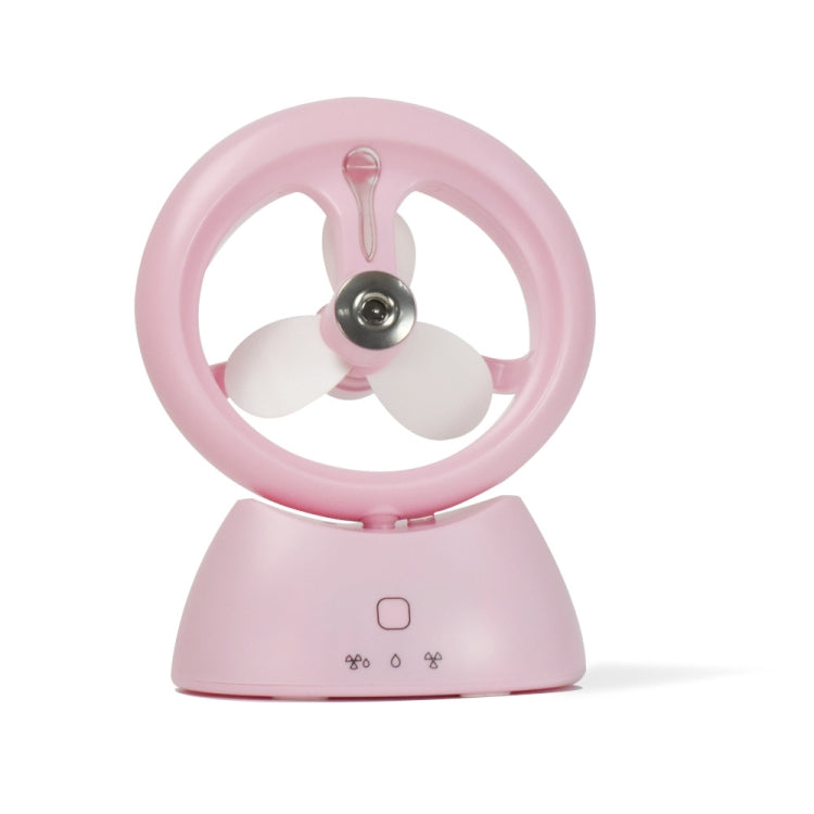 Mini USB Rechargeable Spray Fan Student Dormitory Office Desktop Mute Fan(Frosted Pink) - Electric Fans by PMC Jewellery | Online Shopping South Africa | PMC Jewellery | Buy Now Pay Later Mobicred