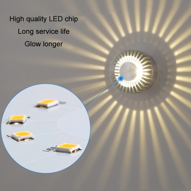 LED Aluminum Aisle Light Sunflower Corridor Lamp Decorative Light, Power source: Invisible Installation 3W(Red) - Novelty Lighting by PMC TechLife | Online Shopping South Africa | PMC TechLife | Buy Now Pay Later Mobicred